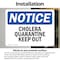 Signmission Cholera Quarantine Keep Out! OSHA Notice Sign, Vinyl Decal, 5in W x 3.5in L, 2PK OS-2PACK-NS-D-35-L-10594 - alternate 2